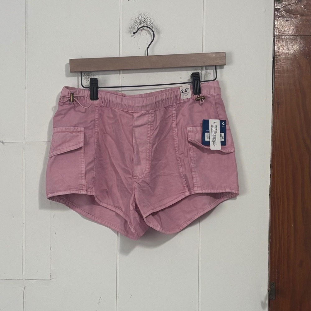 Arizona Jean Co Womens Cargo Shorts Lilac Rose Pink Cotton Utility XS 2.5 Inseam